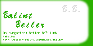 balint beiler business card